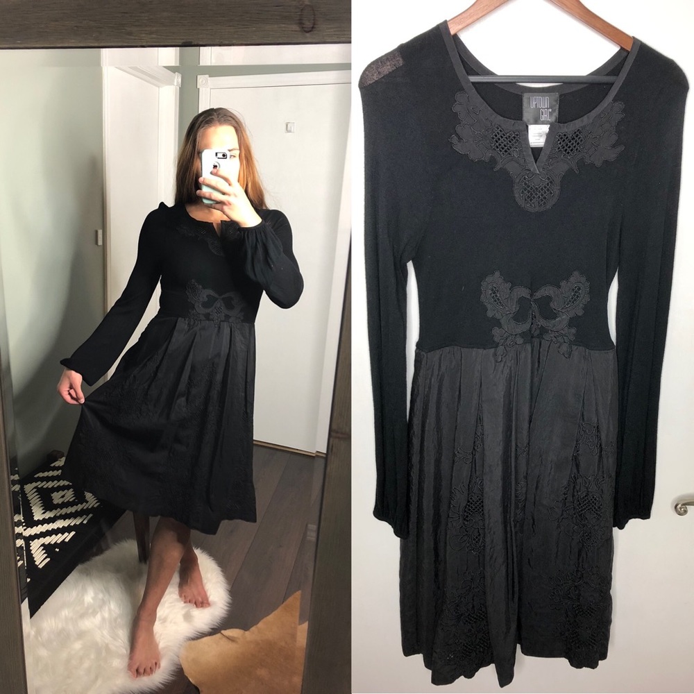 Black midi dress